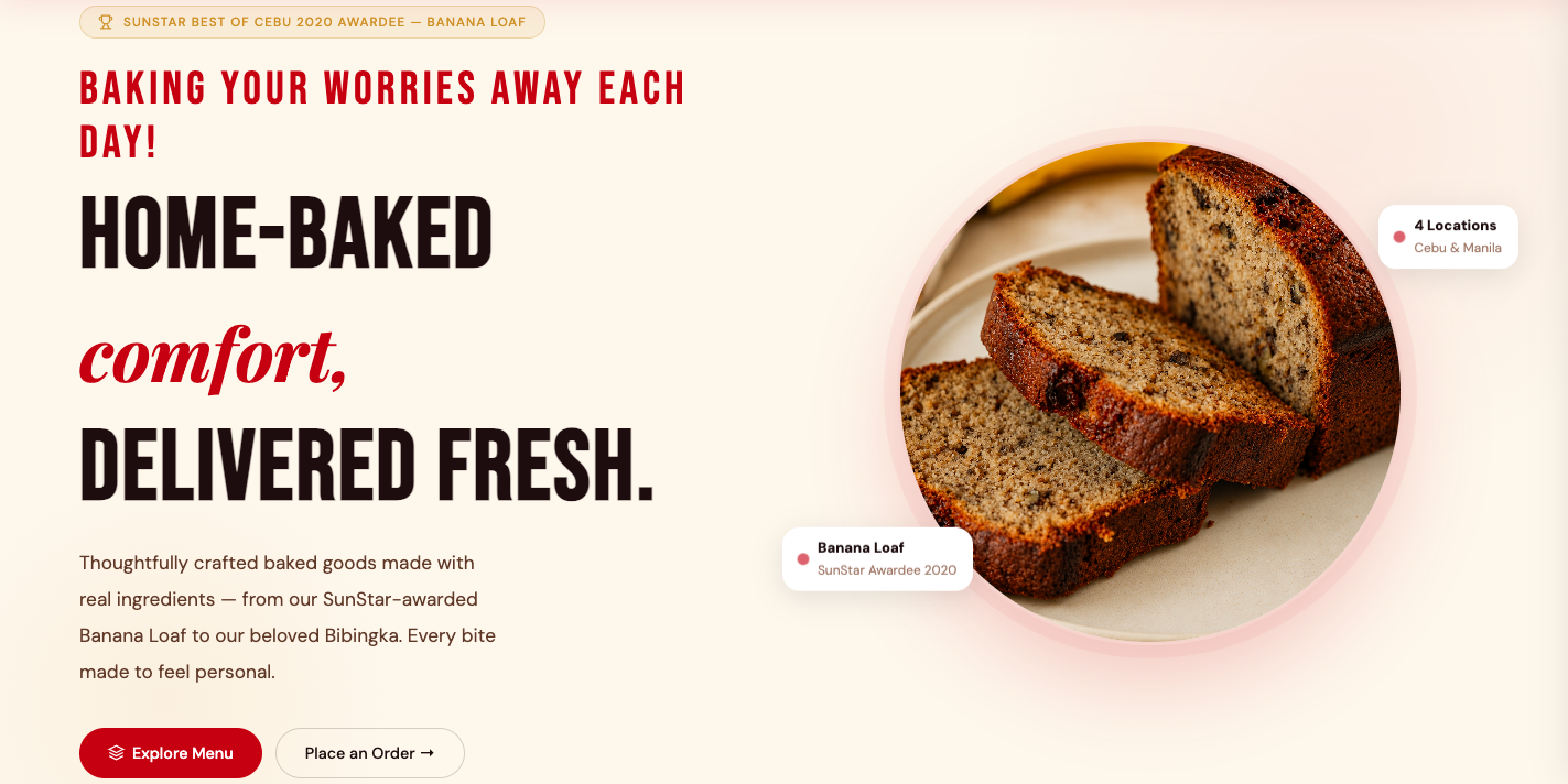 Rosita's Home Bakery website